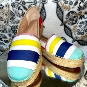 Kate Spade New York ‘Leena’ Rainbow Leather Espadrilles Sz 10.